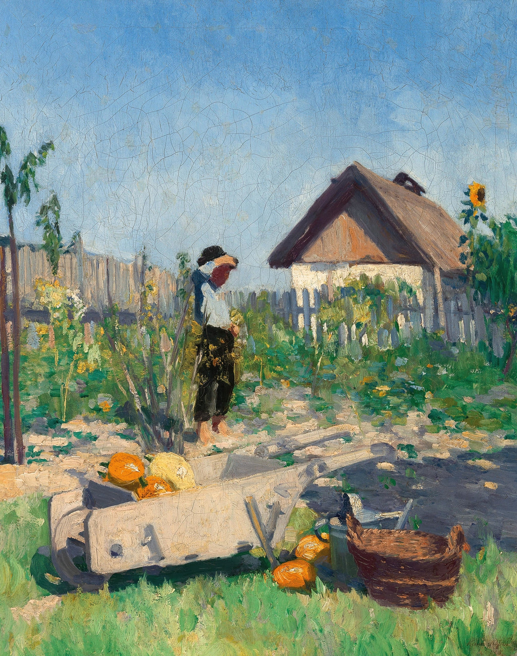 A Gardener in a Late Summer Garden
