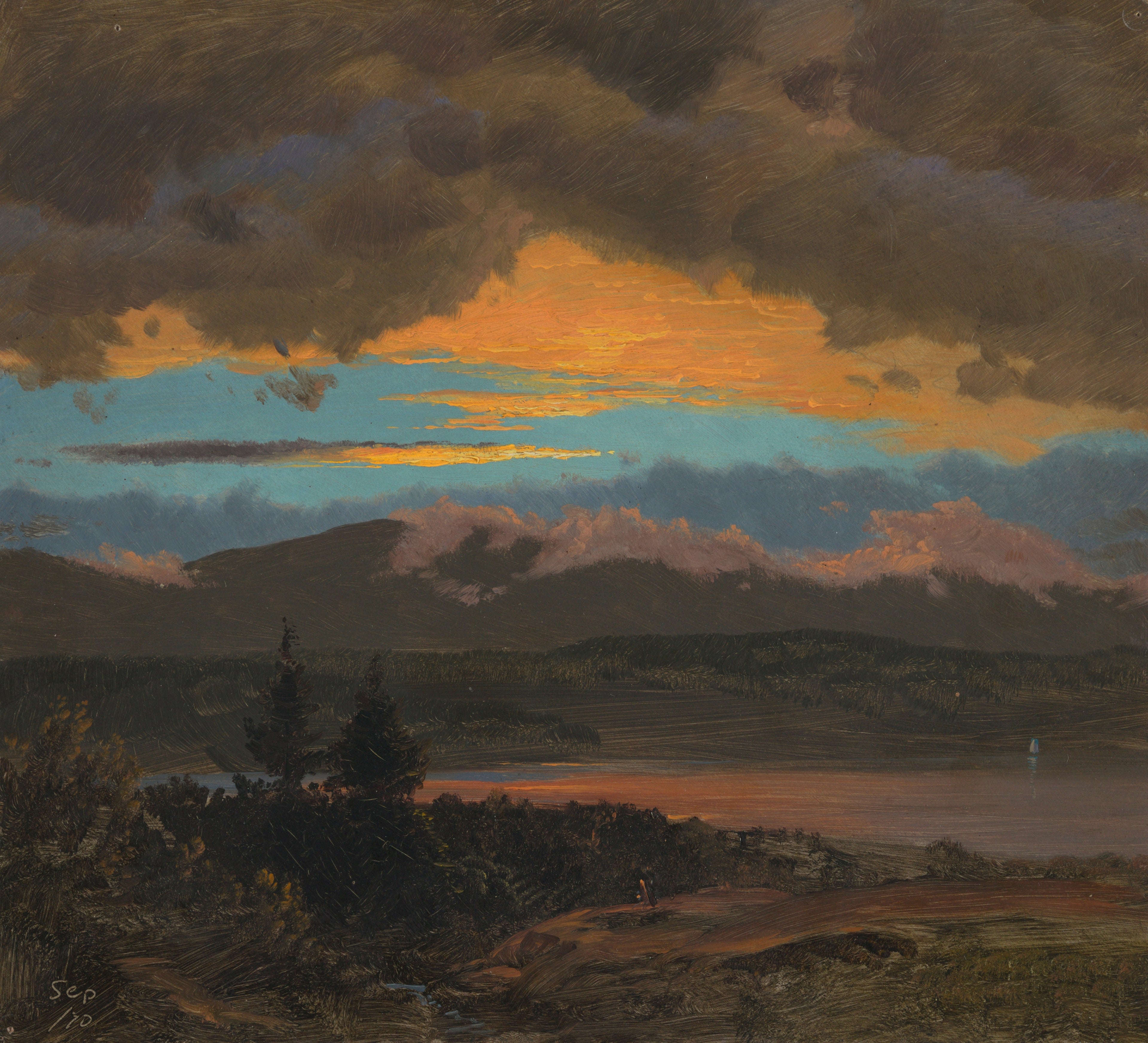 Sunset across the Hudson Valley (1870)