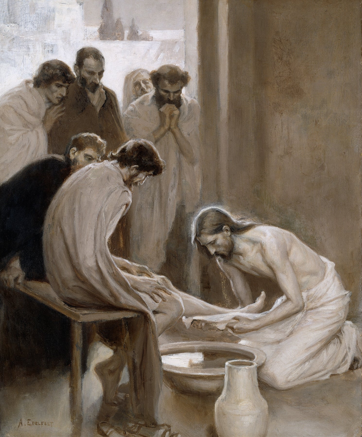 Jesus Washing Feet of His Disciples