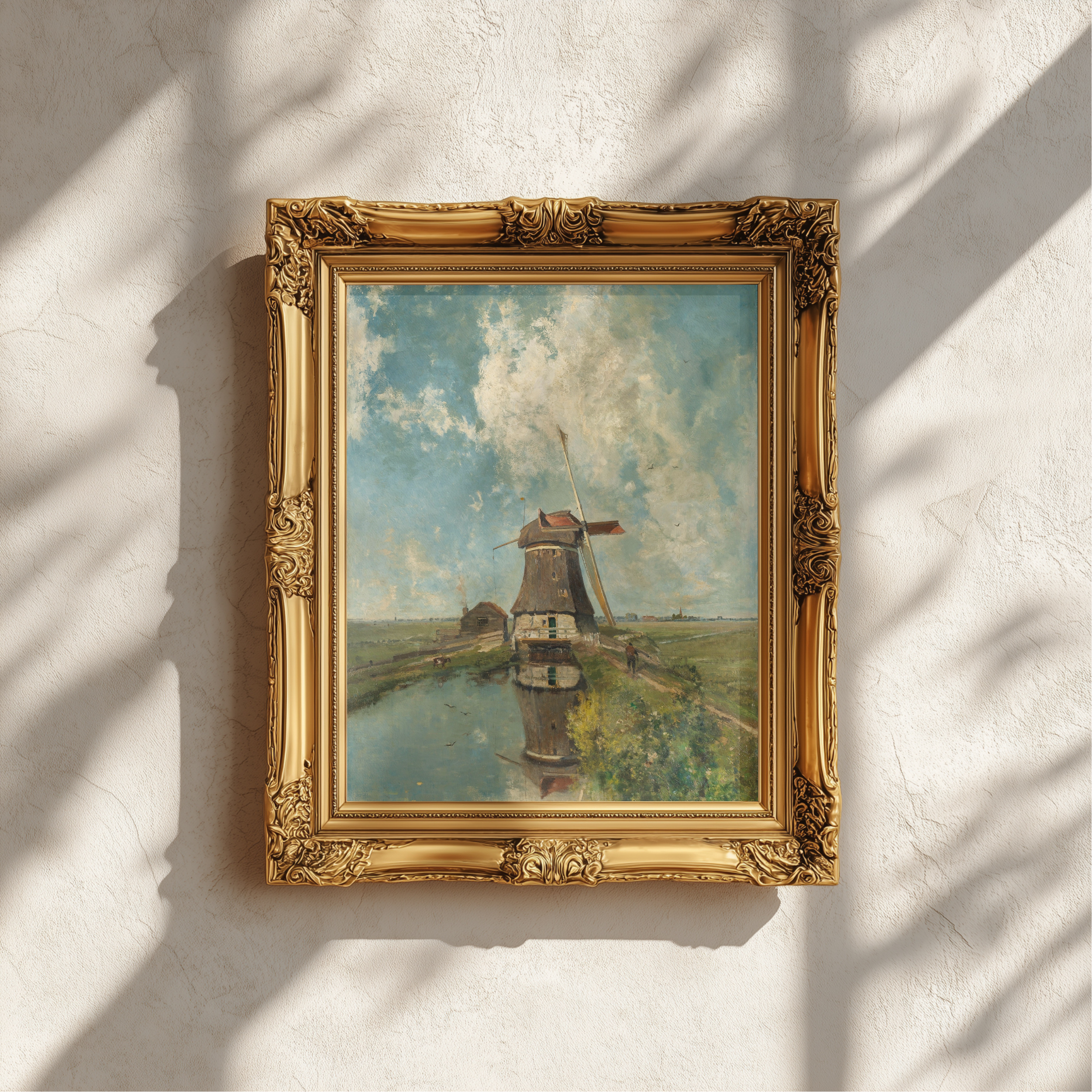 A Windmill on a Polder Waterway