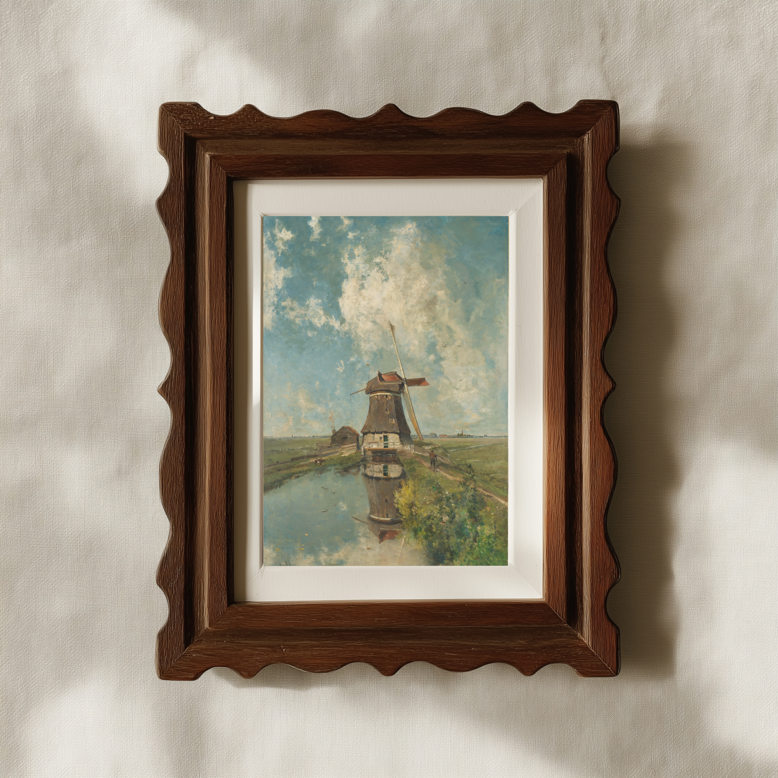 A Windmill on a Polder Waterway