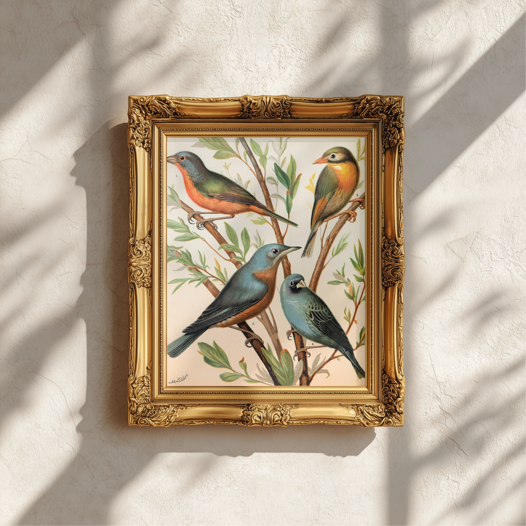 Nonpareil Finch, Pekin Nightingale, Common Blue Bird, Indigo Bird